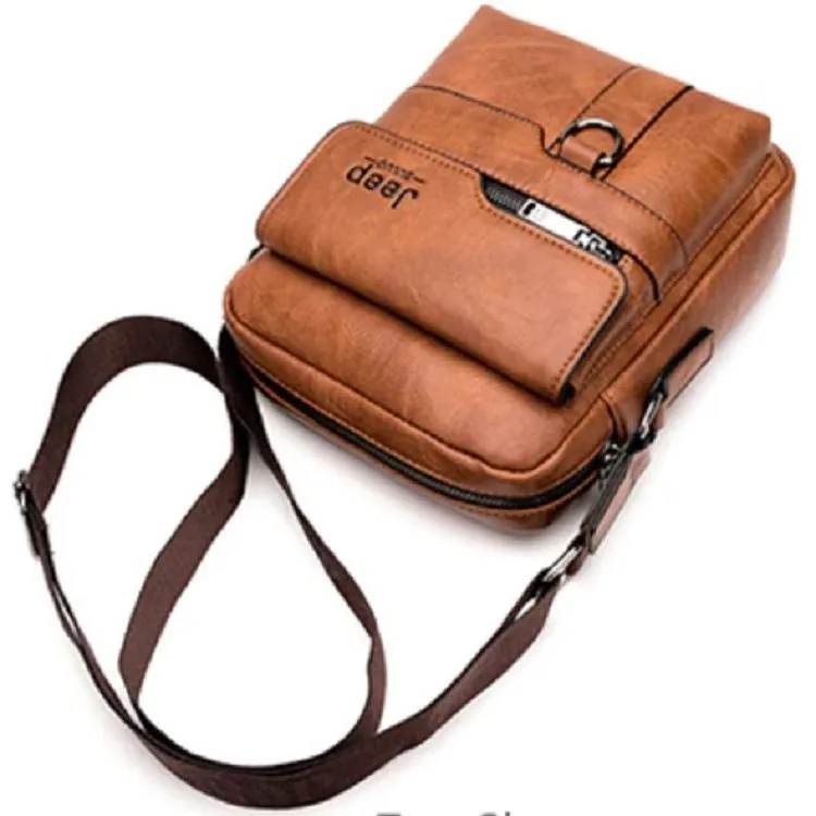 Men's Casual Leather Large Capacity Shoulder Bag