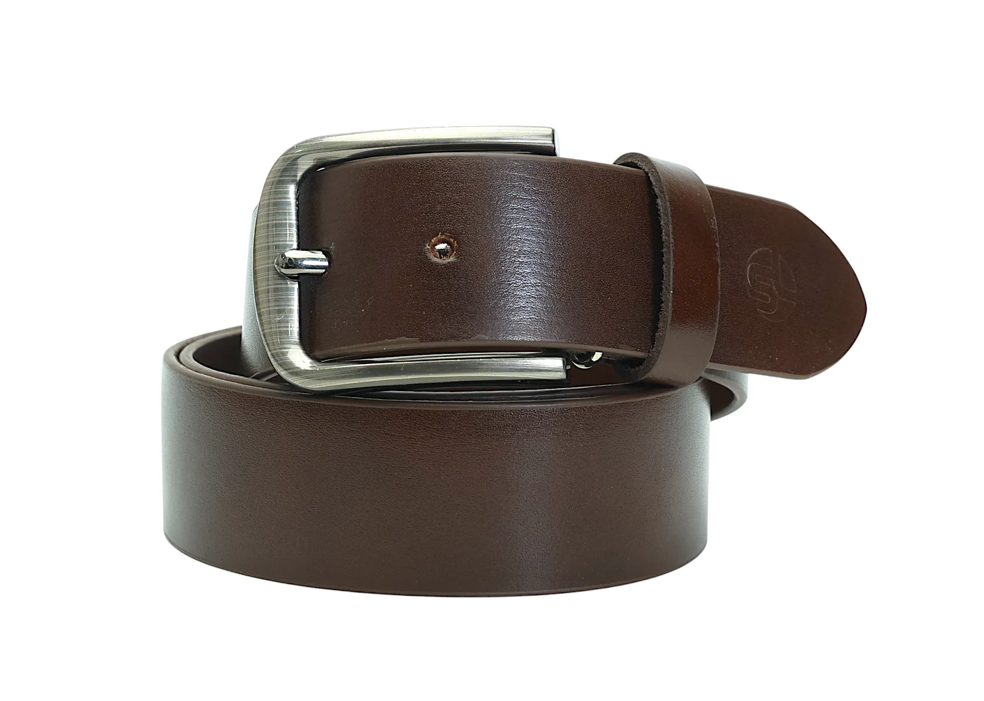 Mens Formal leather Belt 40411(BROWN)