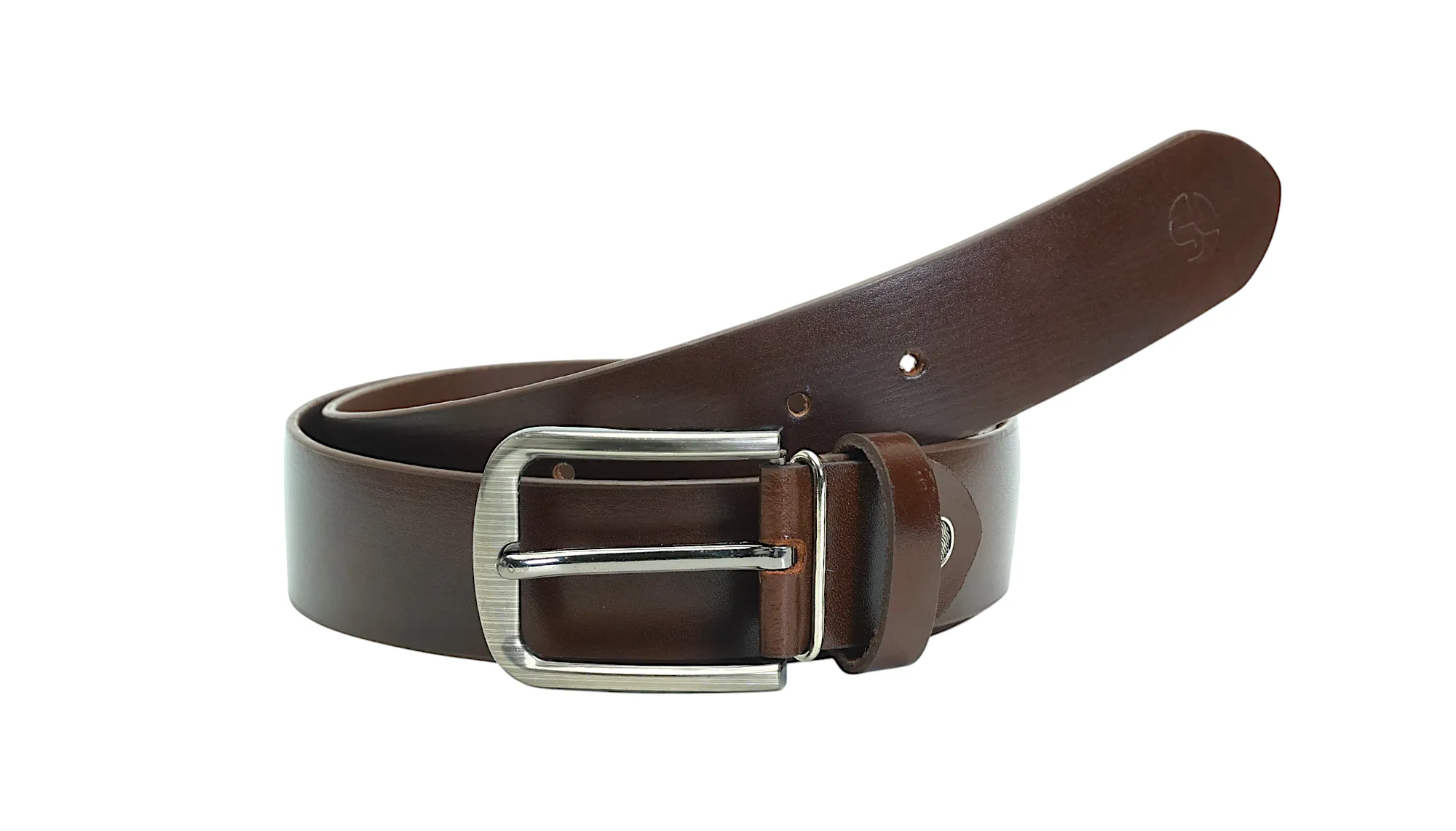 Mens Formal leather Belt 40411(BROWN)