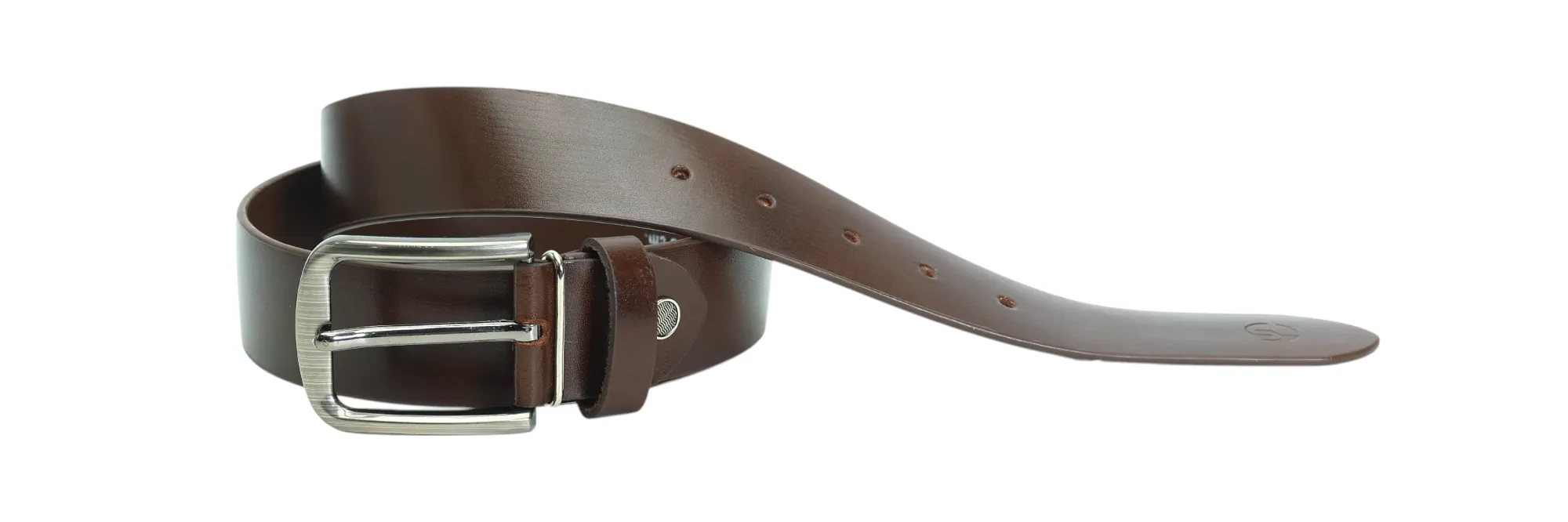 Mens Formal leather Belt 40411(BROWN)