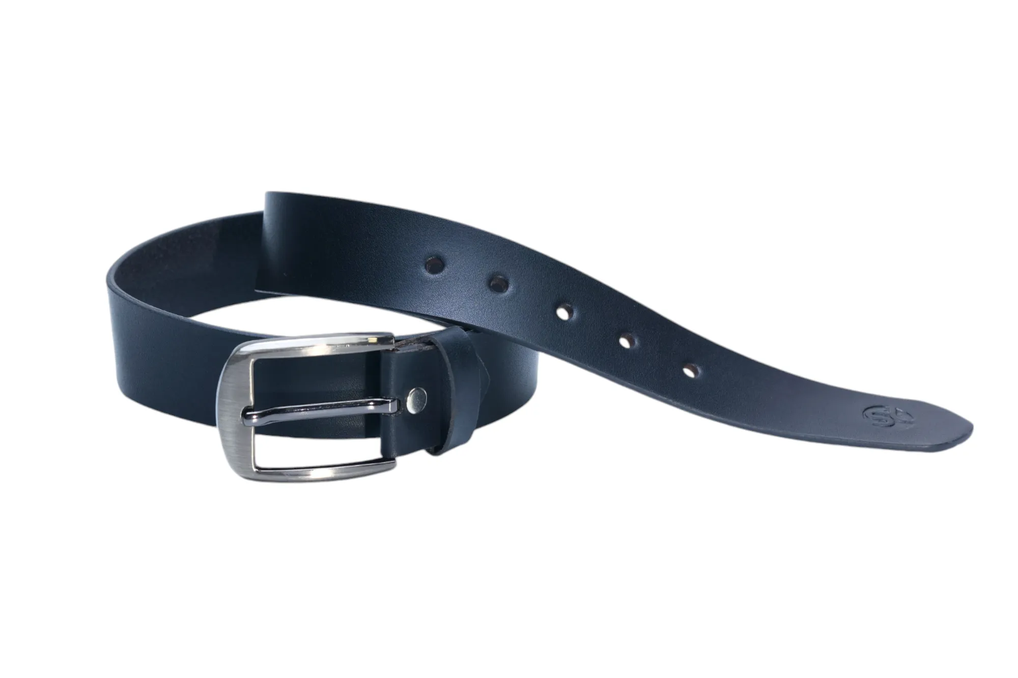 Mens Formal leather Belt 43015 (BLACK)