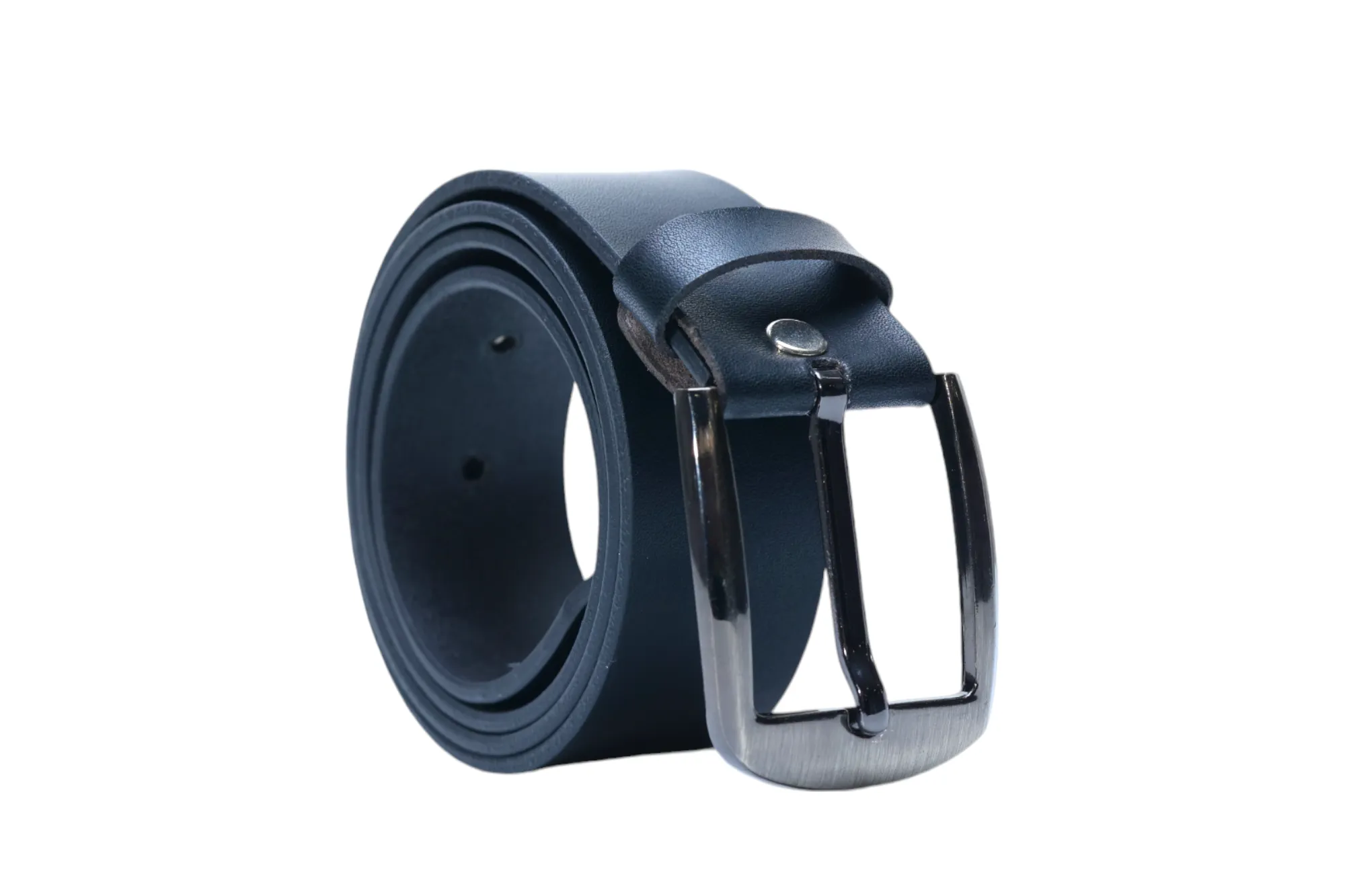 Mens Formal leather Belt 43015 (BLACK)