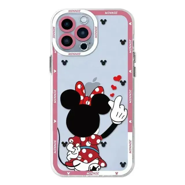 Mickey Minnie Clear Phone Case (For iPhones)