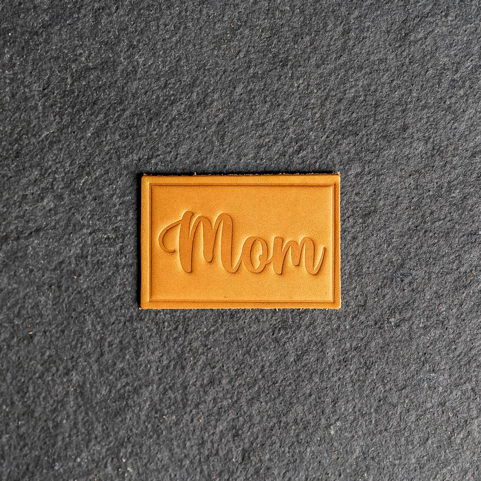 Mom Leather Patches with optional Velcro added