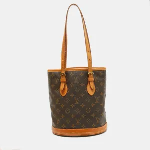 Monogram Canvas Bucket PM Bag