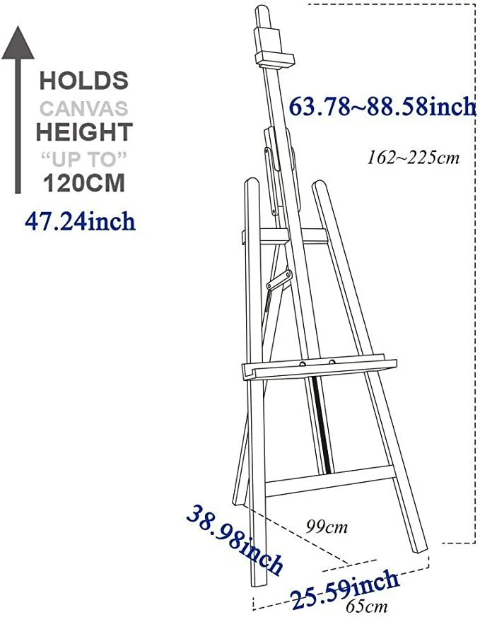 Mont Marte Floor Easel w/Tilt Beech Wood
