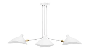 Mouille - Mouille Three Arm Ceiling Light, Small, White