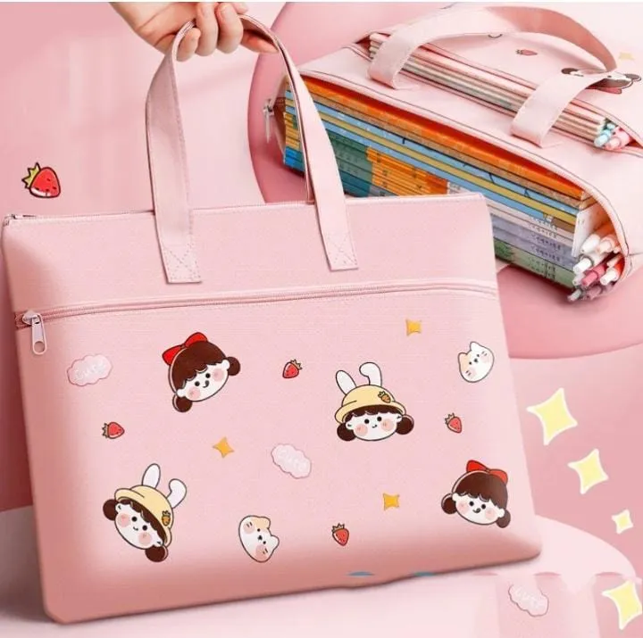 Multipurpose Portable Students Handbags, High Capacity Tote Bag, Durable Books Bag, File Document Folders School Storage Organizer Bag