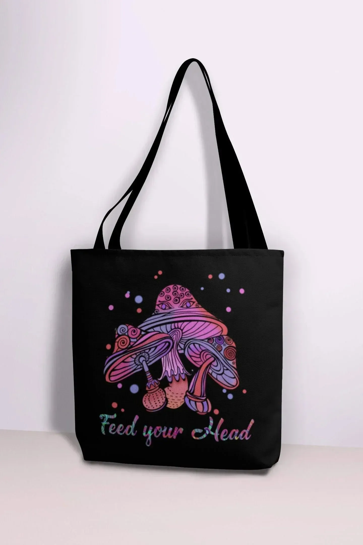 Mushroom Tote Bag, Mushroom Bag, Stay Trippy Tote Bag, Mushroom Lovers Gifts, Dark Academia Reusable Bag, Hippie Canvas Bag Psychedelic Gift