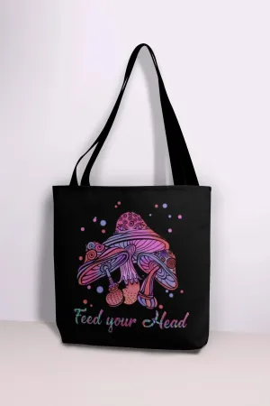 Mushroom Tote Bag, Mushroom Bag, Stay Trippy Tote Bag, Mushroom Lovers Gifts, Dark Academia Reusable Bag, Hippie Canvas Bag Psychedelic Gift