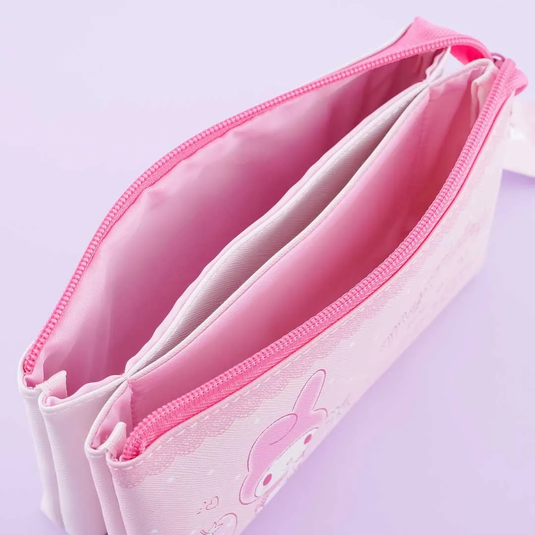My Melody Strawberry Love 3-Pocket Pencil Case