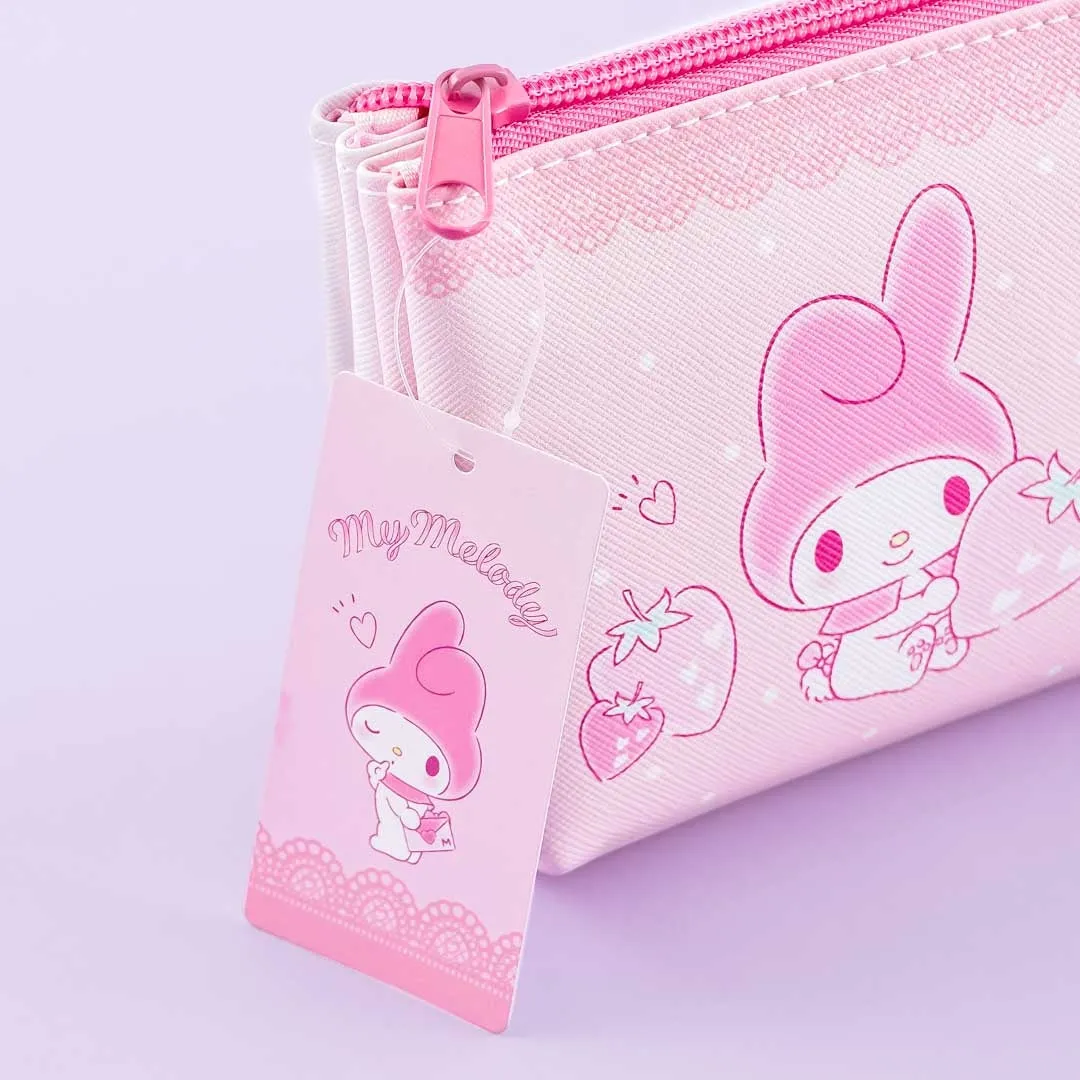 My Melody Strawberry Love 3-Pocket Pencil Case