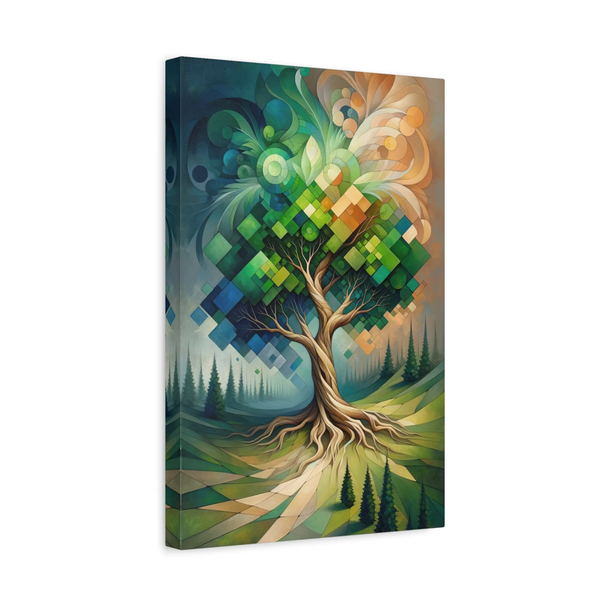 Nature's Ballet Wall Art - Cubist Canvas Print