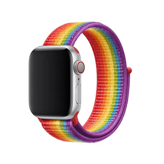 Nylon Fabric Loop Band For Apple Watch Multiple Colors Available
