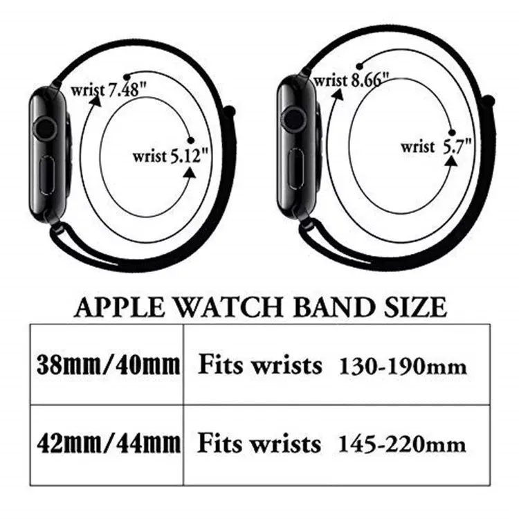 Nylon Fabric Loop Band For Apple Watch Multiple Colors Available