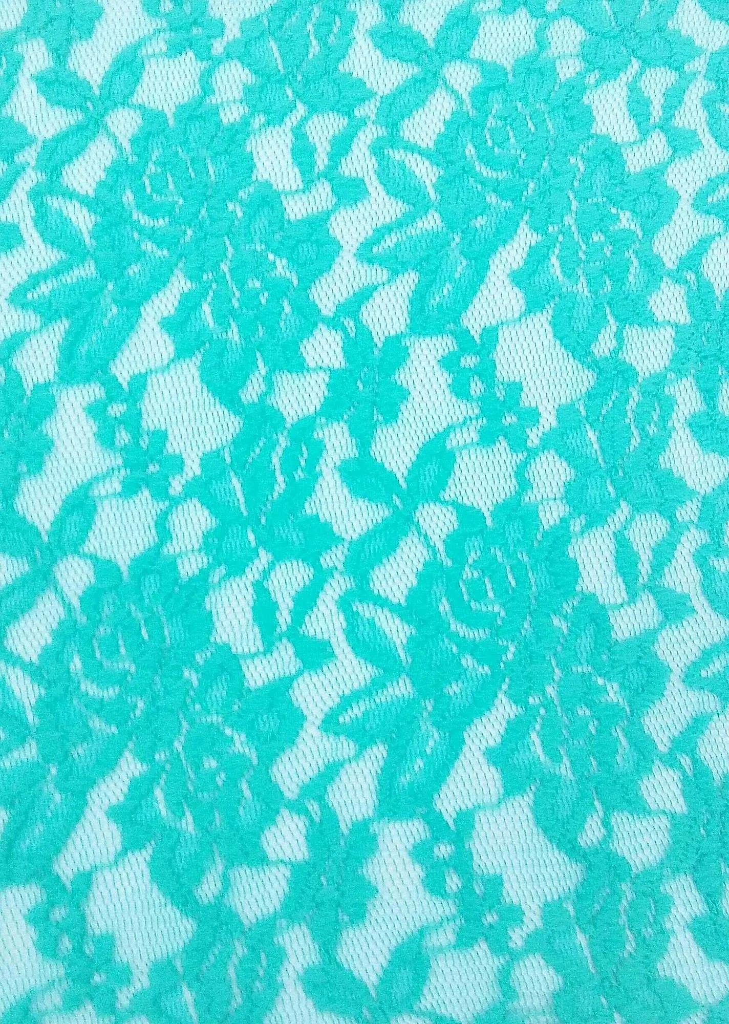 NYLON FLORAL "BELLA" STRETCHED LACE KNIT<br><h6>14-MINT<br>LACE11-SS</h6>