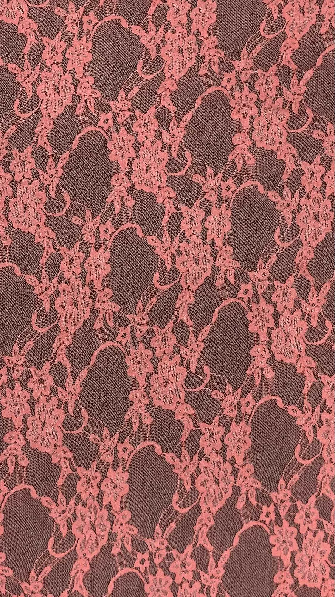 NYLON FLORAL STRETCHED LACE KNIT<br><h6>44-CORAL LT<br>LACE3-DT**</h6>