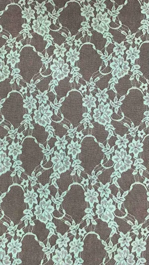 NYLON FLORAL STRETCHED LACE KNIT<br><h6>48GF-ICE MINT<br>LACE3-DT**</h6>