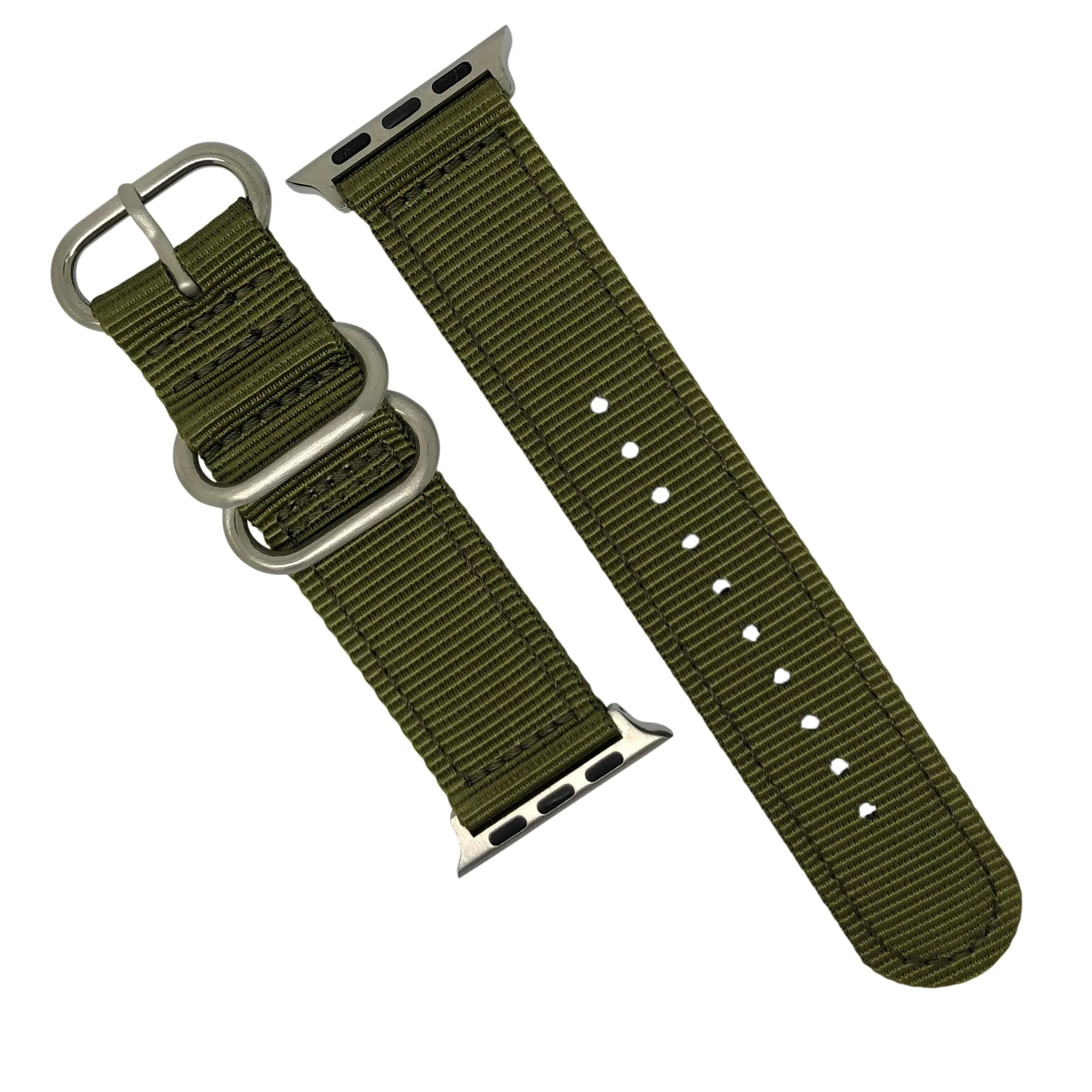 Nylon Zulu Strap in Olive (Apple Watch)