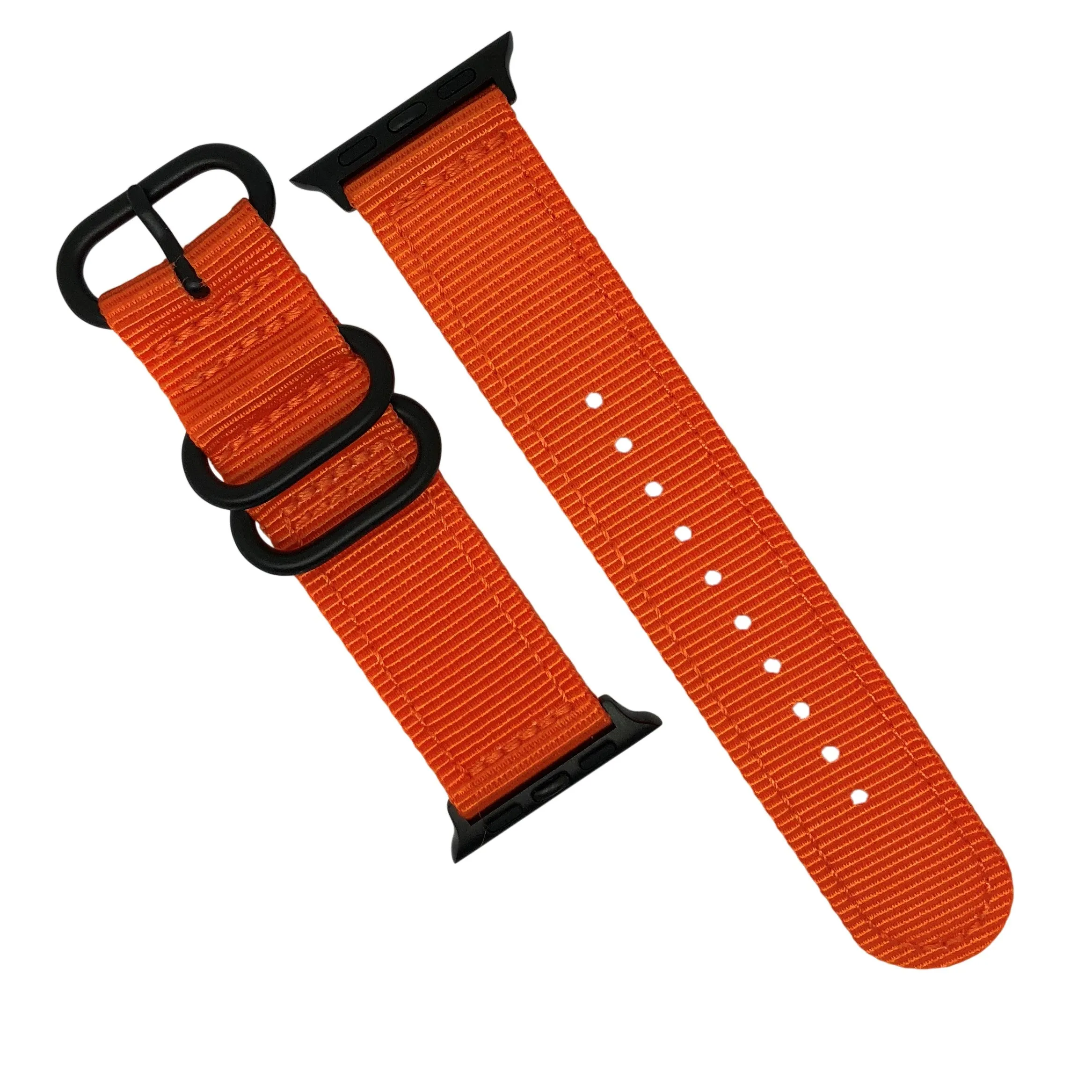 Nylon Zulu Strap in Orange (Apple Watch)