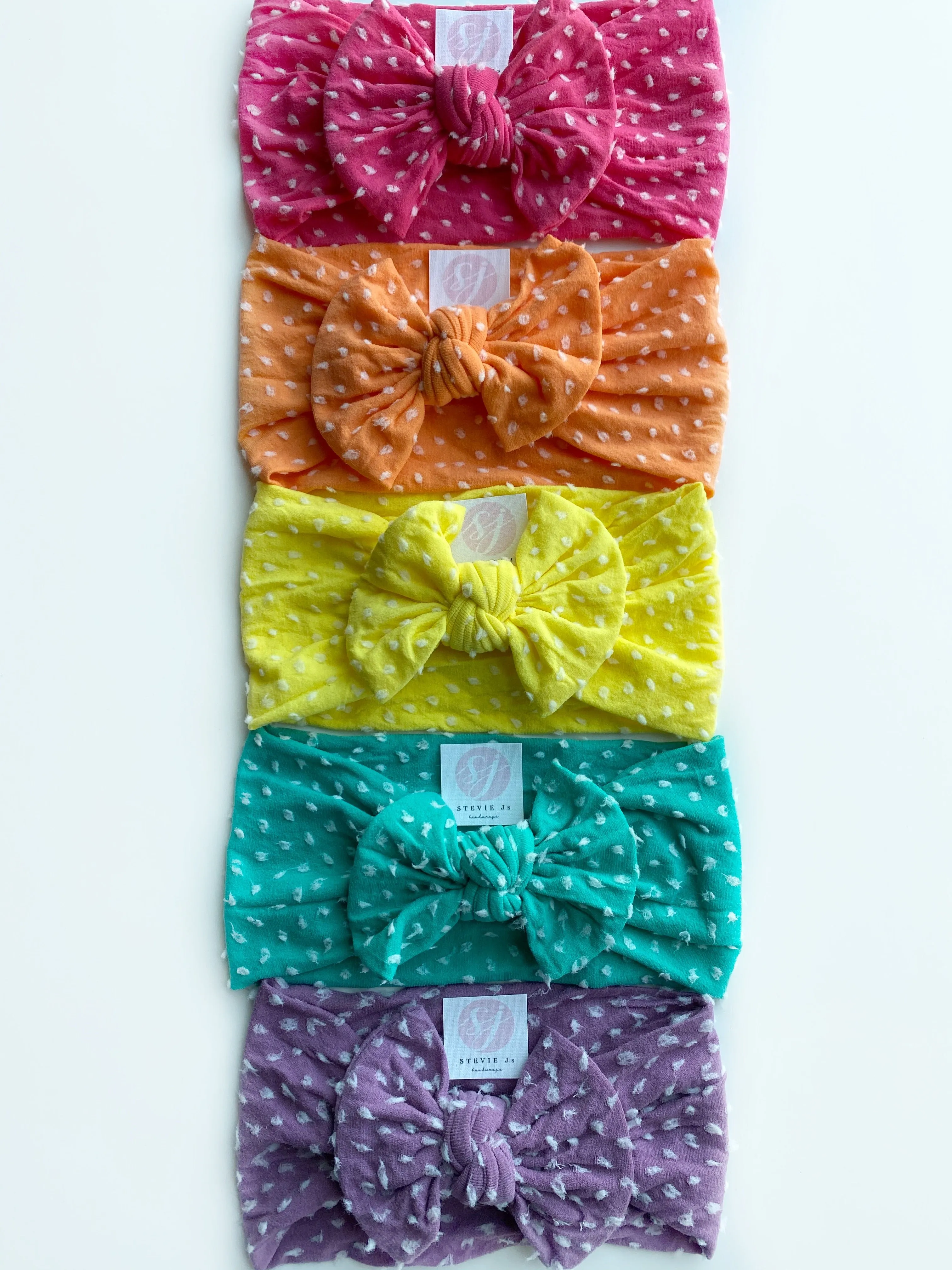 orange • swiss dot "classic" nylon knot headwrap