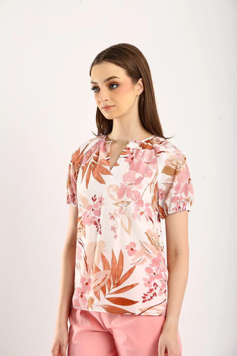 Orelia Top in Blossom Breeze Floral