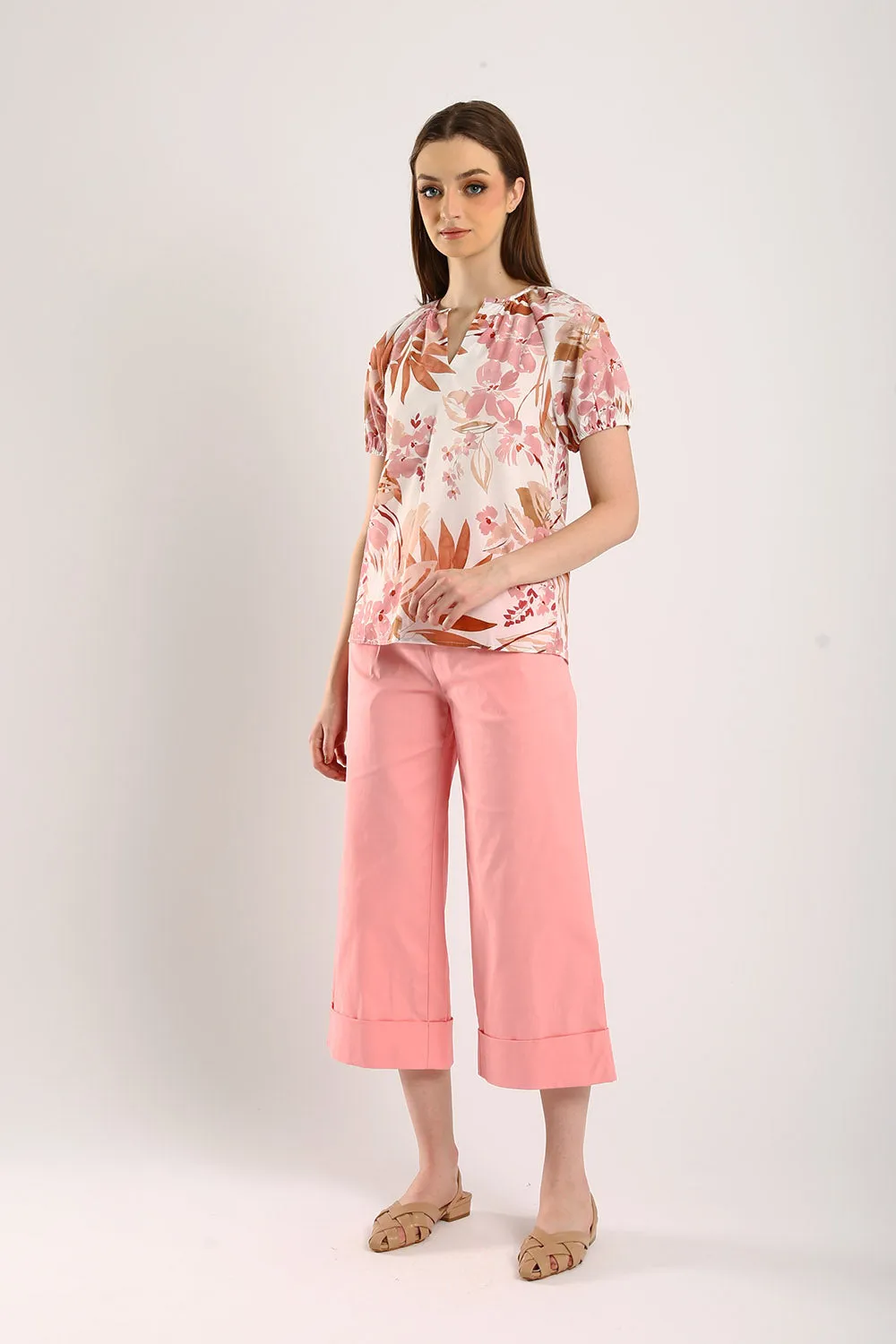 Orelia Top in Blossom Breeze Floral