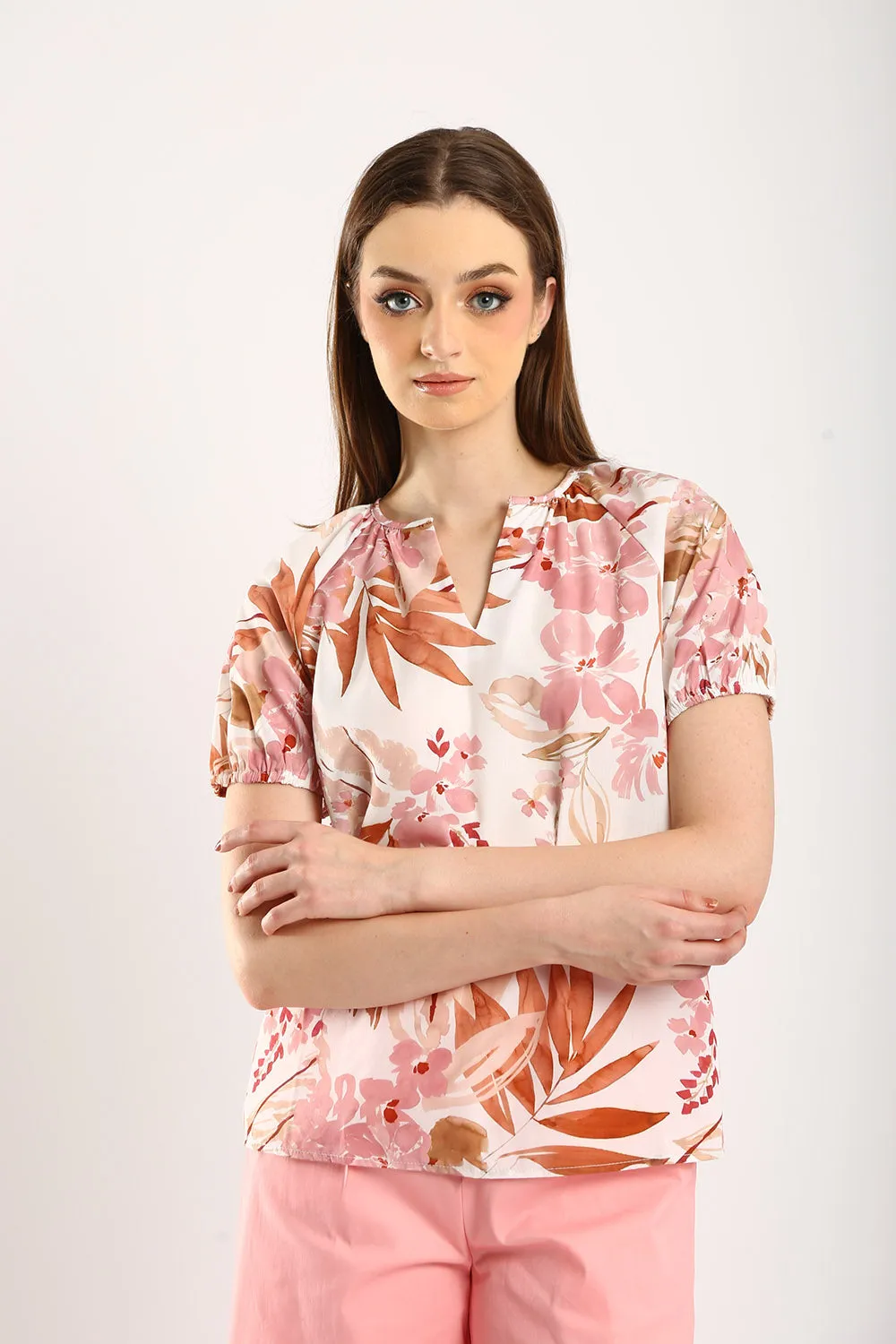 Orelia Top in Blossom Breeze Floral