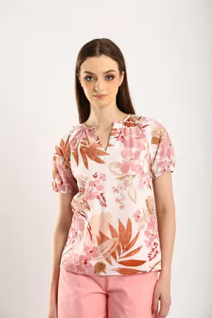 Orelia Top in Blossom Breeze Floral