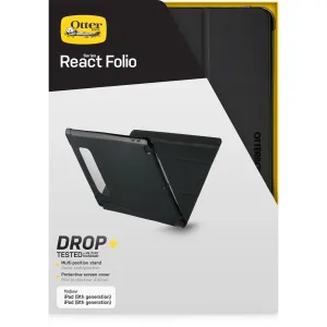 OtterBox React Folio Case for iPad 10.2-Inch (8th Gen 2020 / 9th Gen 2021), Ultra-Slim Protective Folio Case, Black