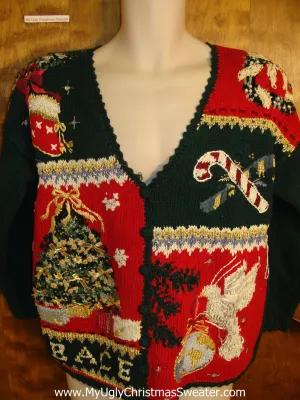 PEACE Themed Ugly Christmas Sweater