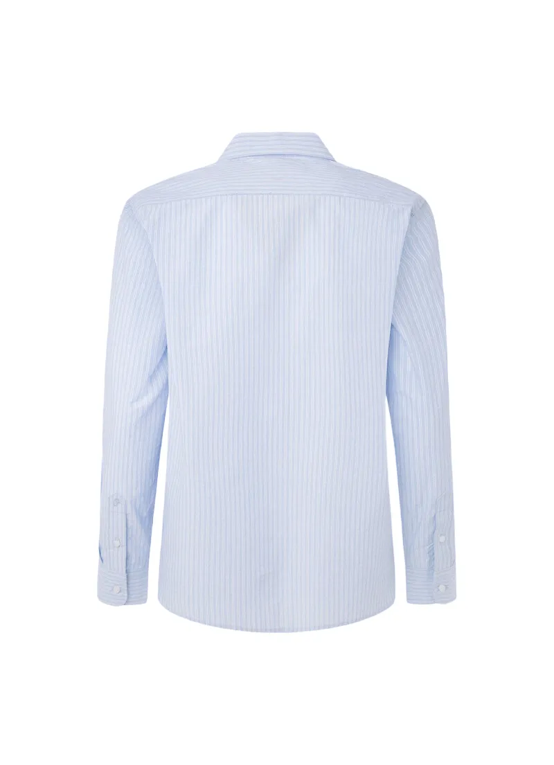 Pepe Jeans Camicia da donna a righe Lyra PL304703 563 azzurra con righe bianche