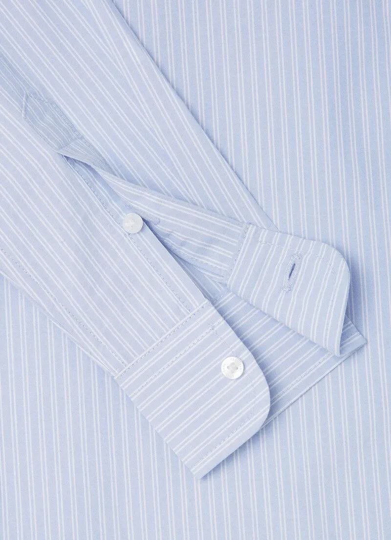 Pepe Jeans Camicia da donna a righe Lyra PL304703 563 azzurra con righe bianche