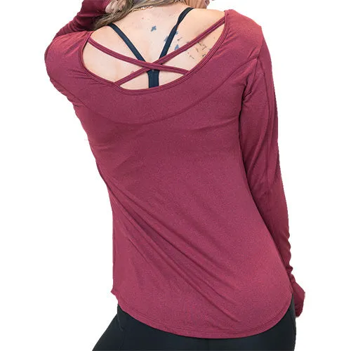 Performance Long Sleeve Shirt | Pomegranate