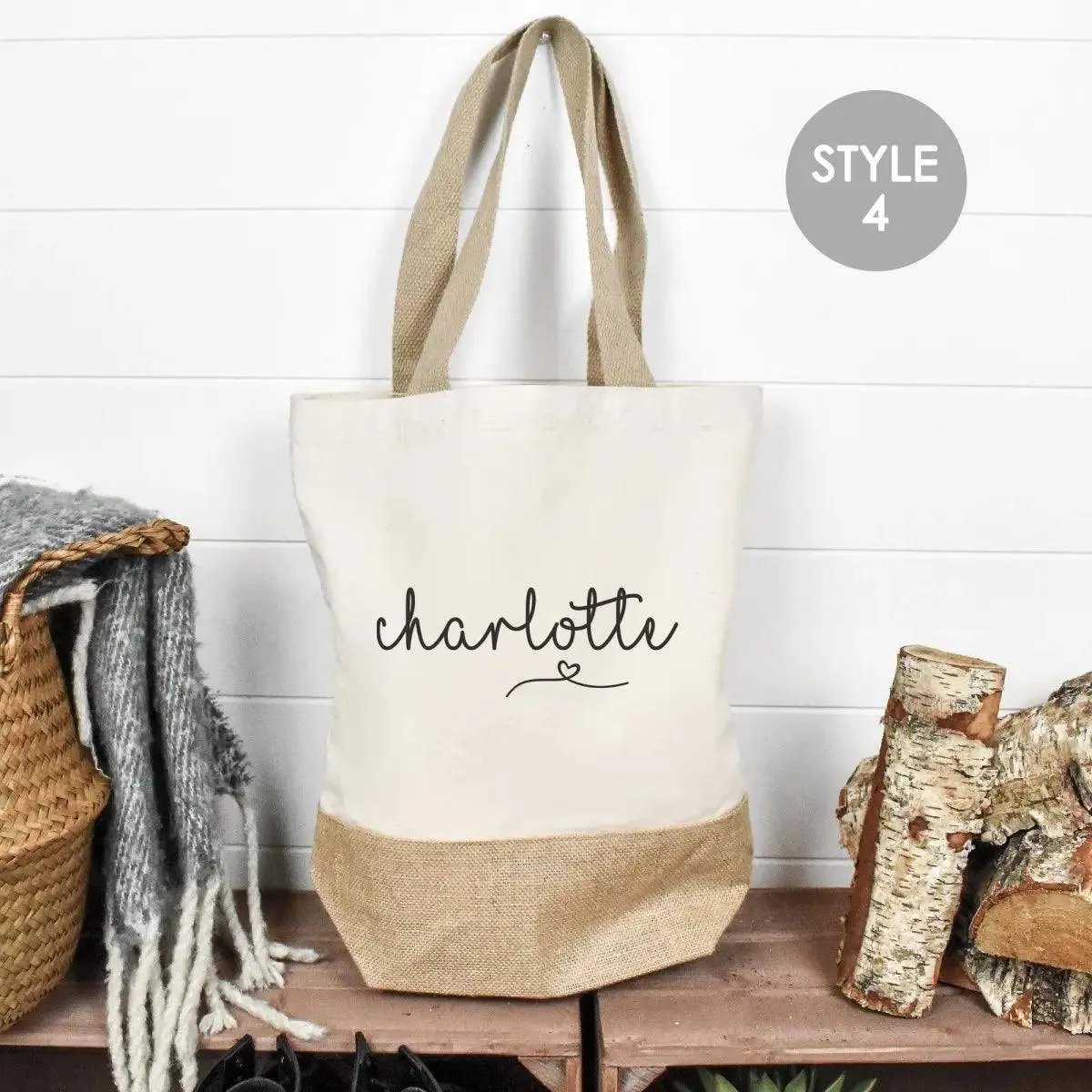 Personalised Large Tote Bag, Large Shopper Bag, Uni Bag, Personalised Jute Shopping Bag, Large Book Bag, Custom Printed Bag, Large Bag