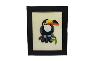 PH Artistic Creative Black wood Photo Frames amigurumi Crochet Bird Pattern074