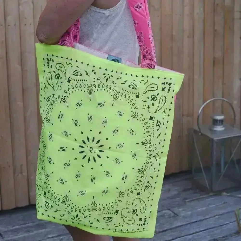 Pink & Yellow Neon Tote