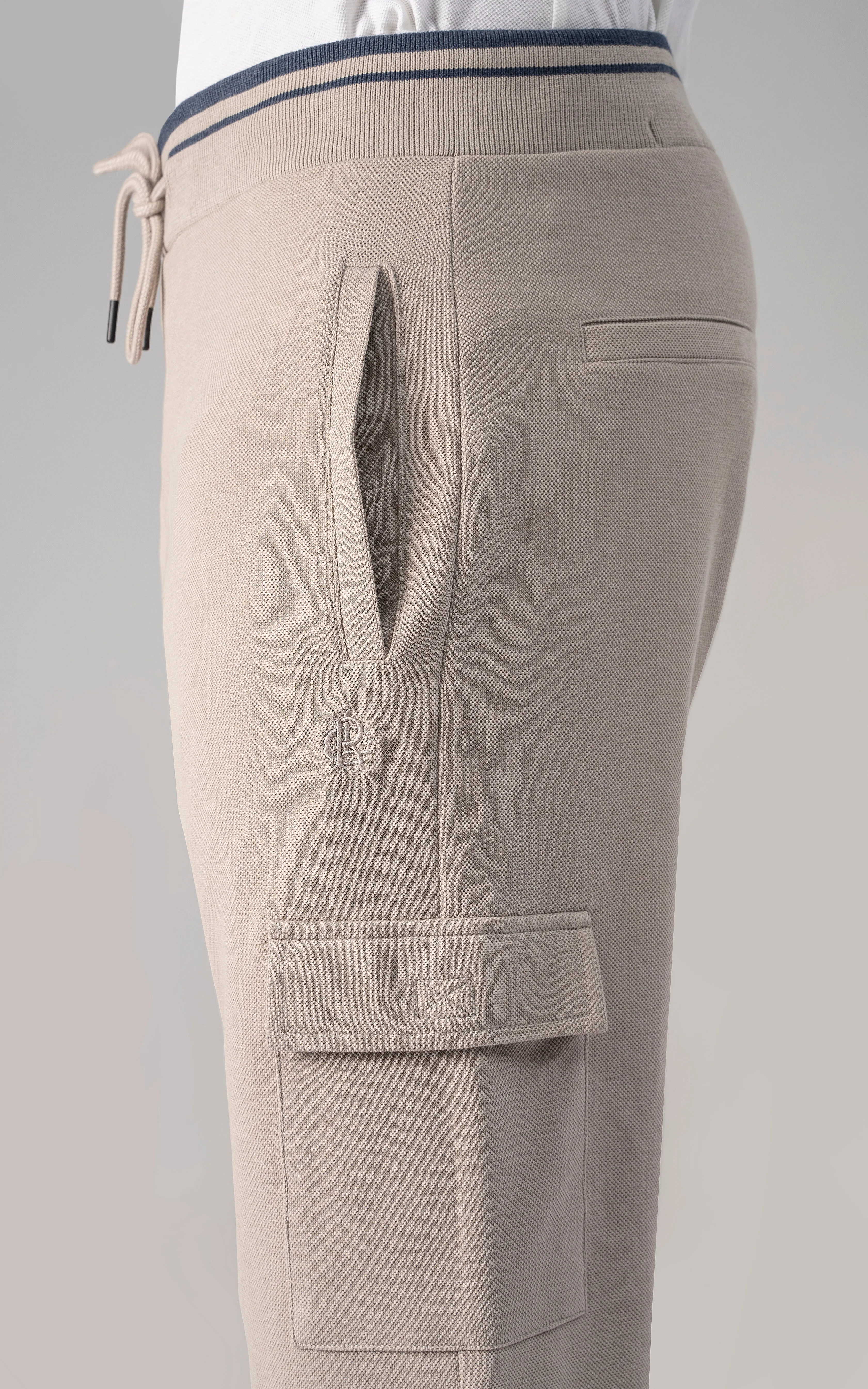 PIQUE CARGO TROUSER KHAKI