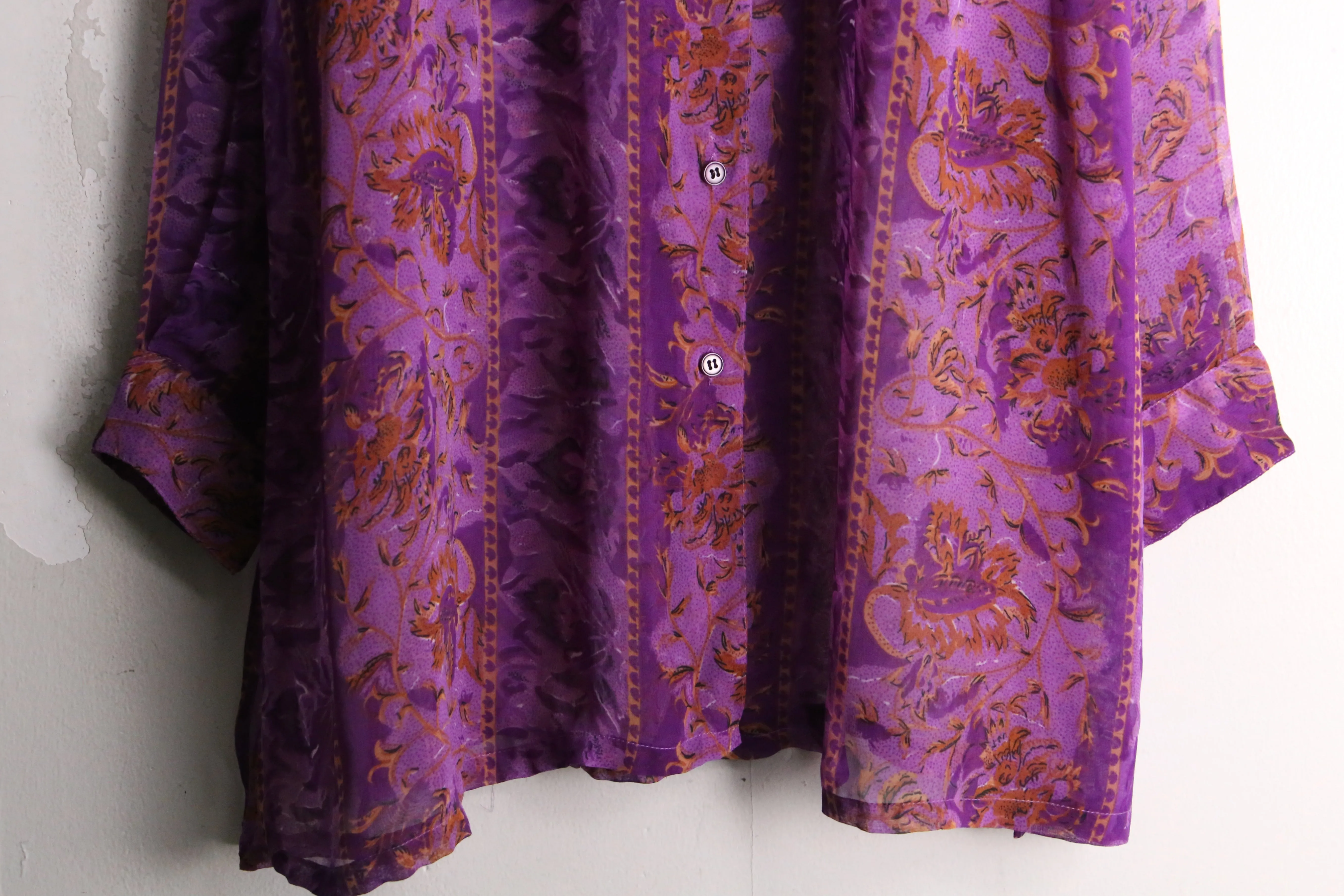 purple artistic pattern L/S shirt