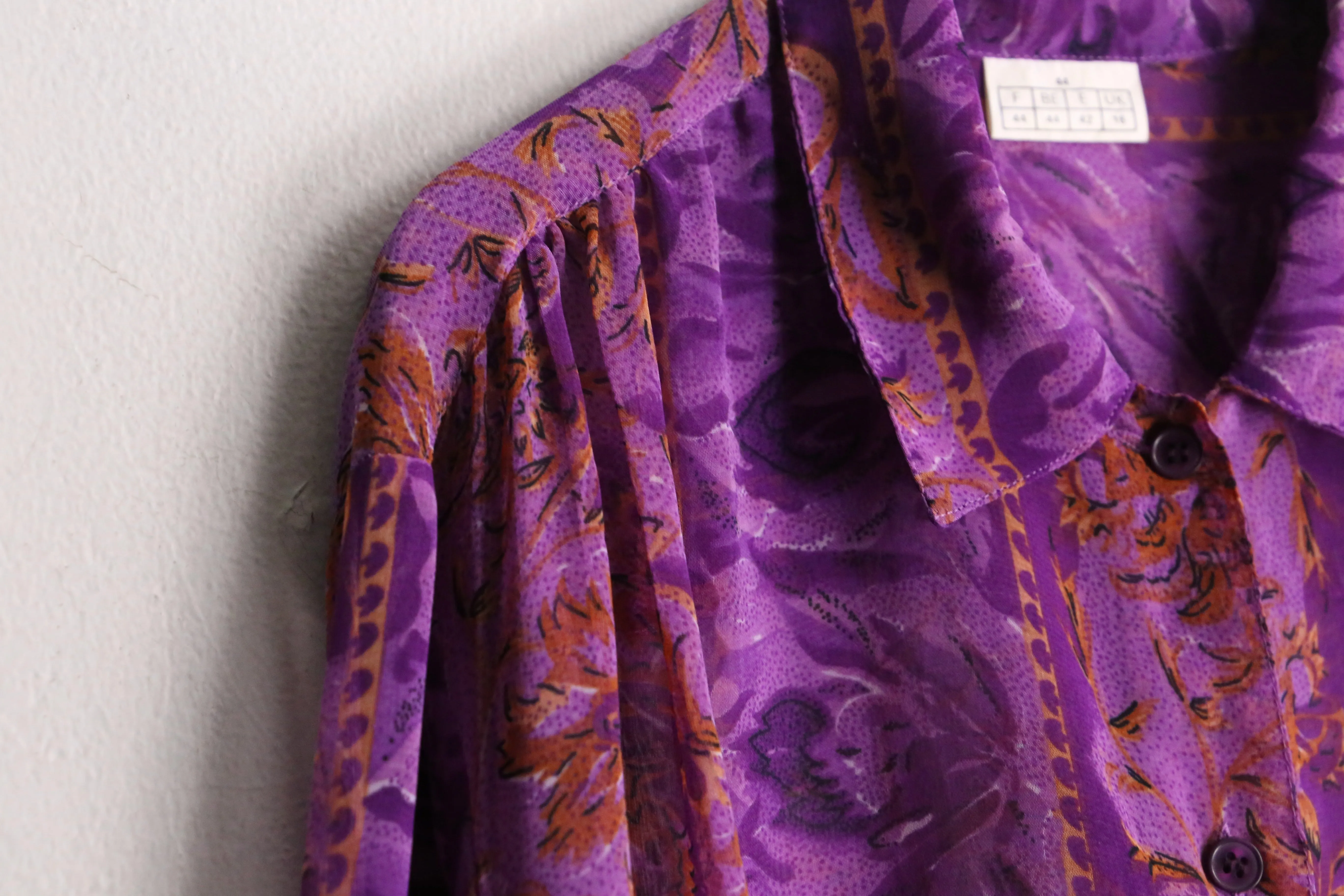 purple artistic pattern L/S shirt