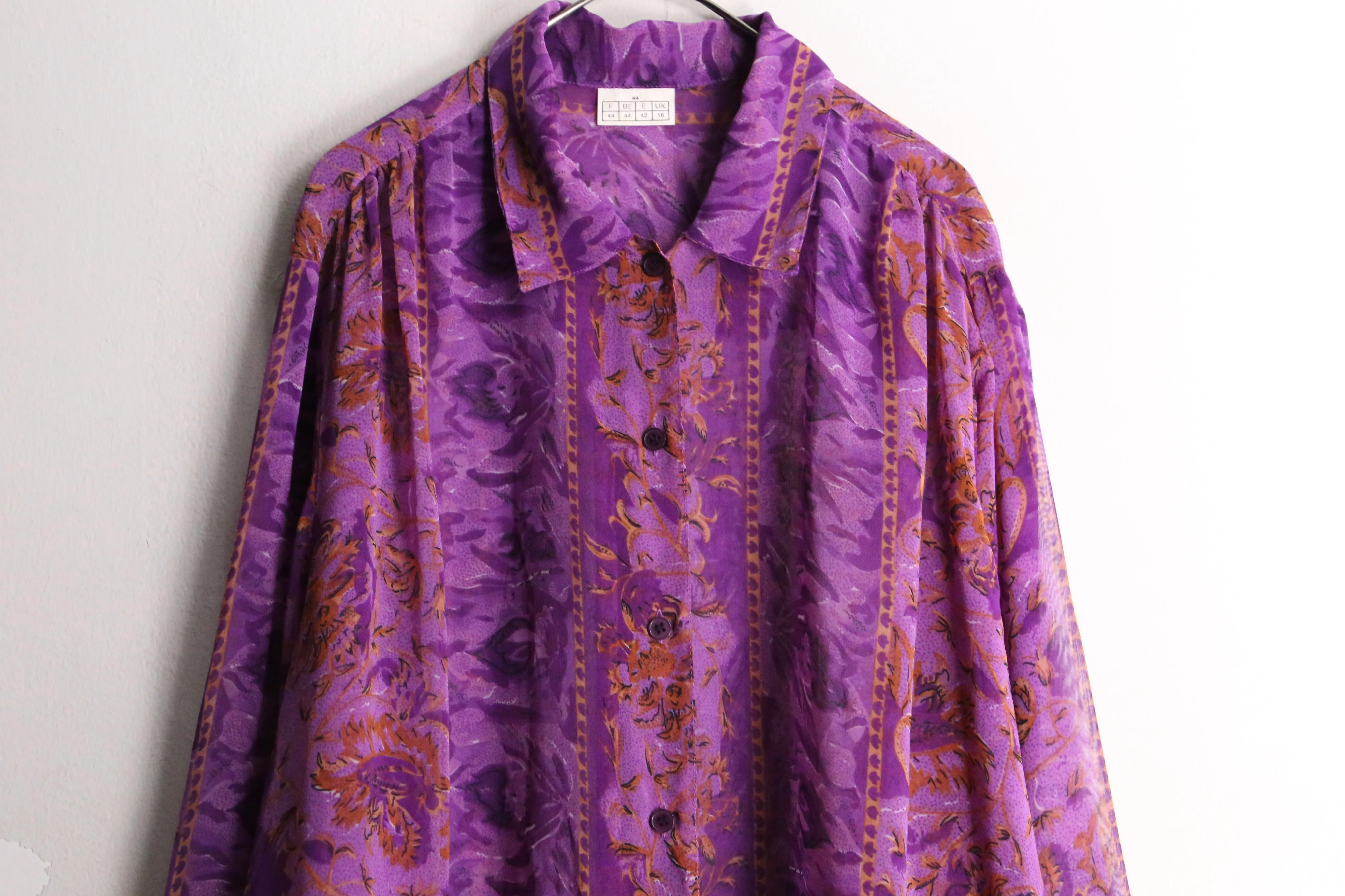purple artistic pattern L/S shirt