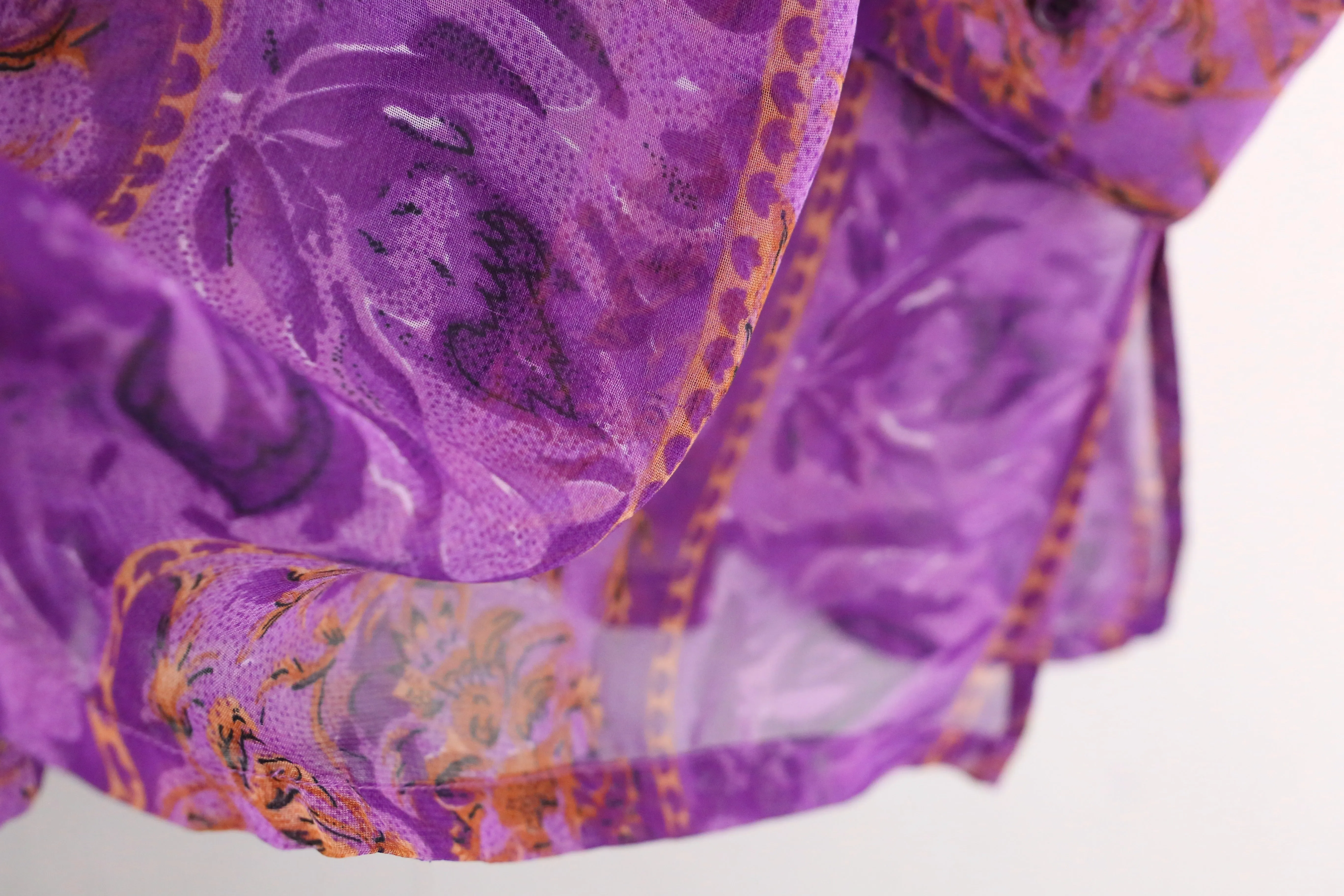 purple artistic pattern L/S shirt