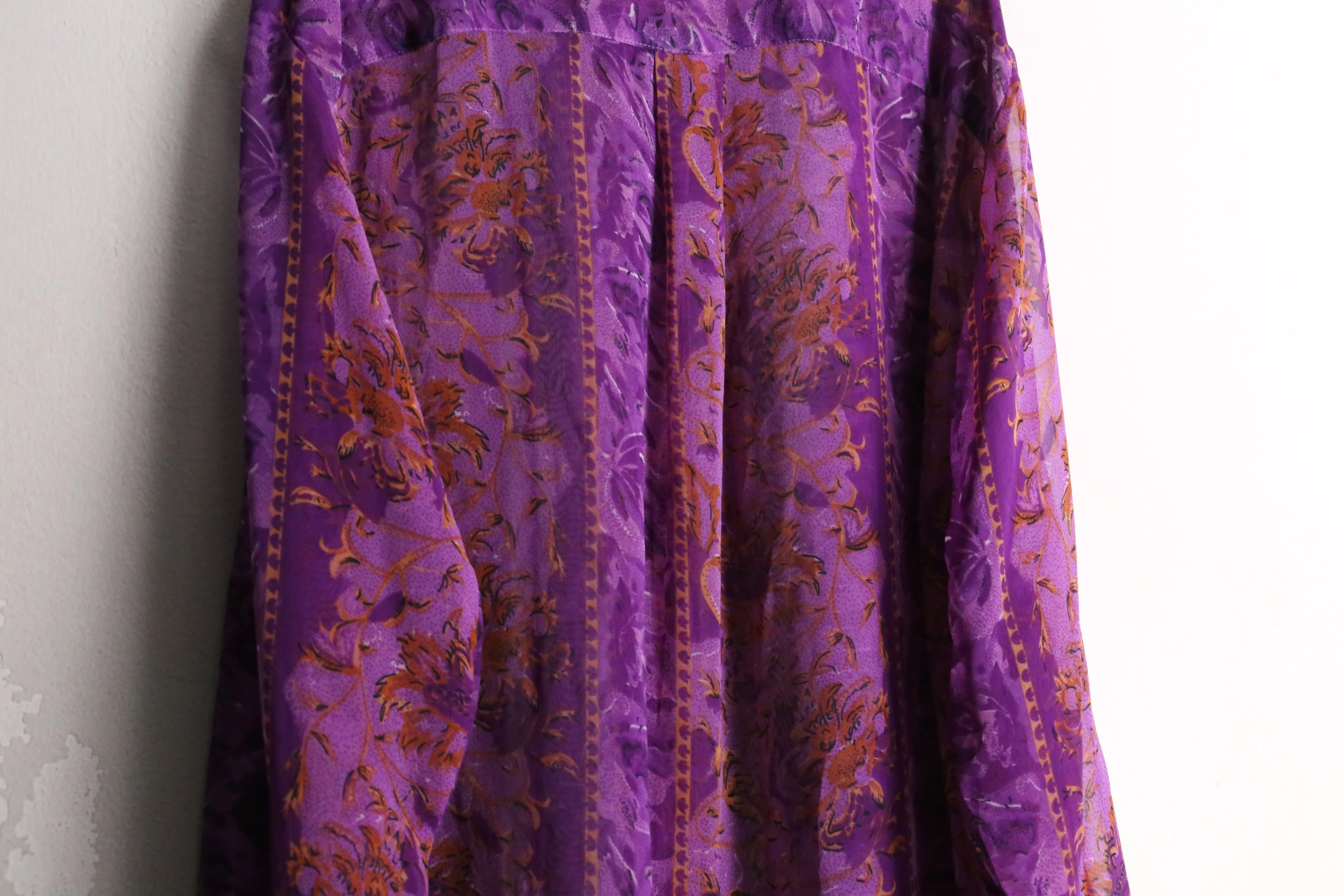 purple artistic pattern L/S shirt