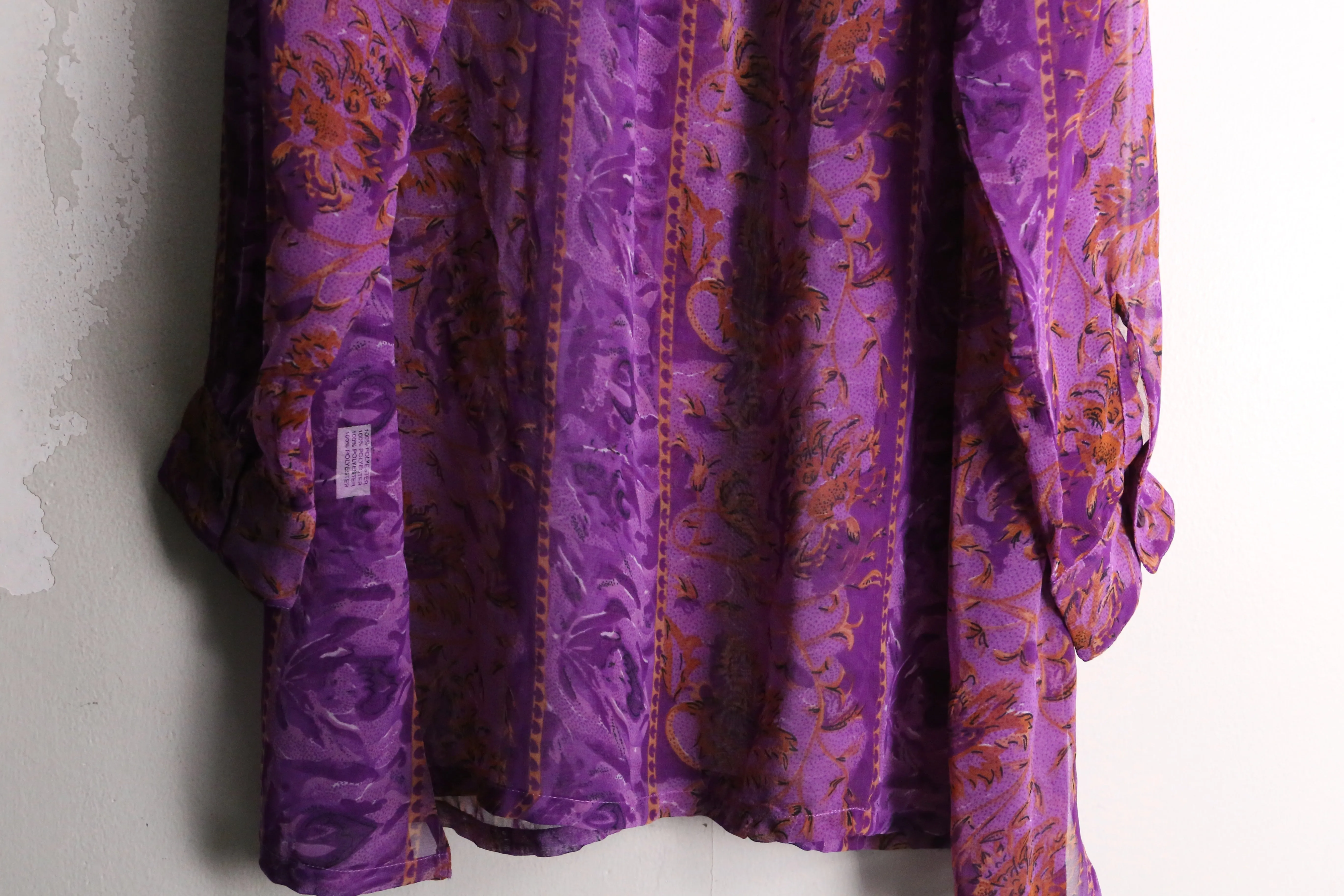 purple artistic pattern L/S shirt