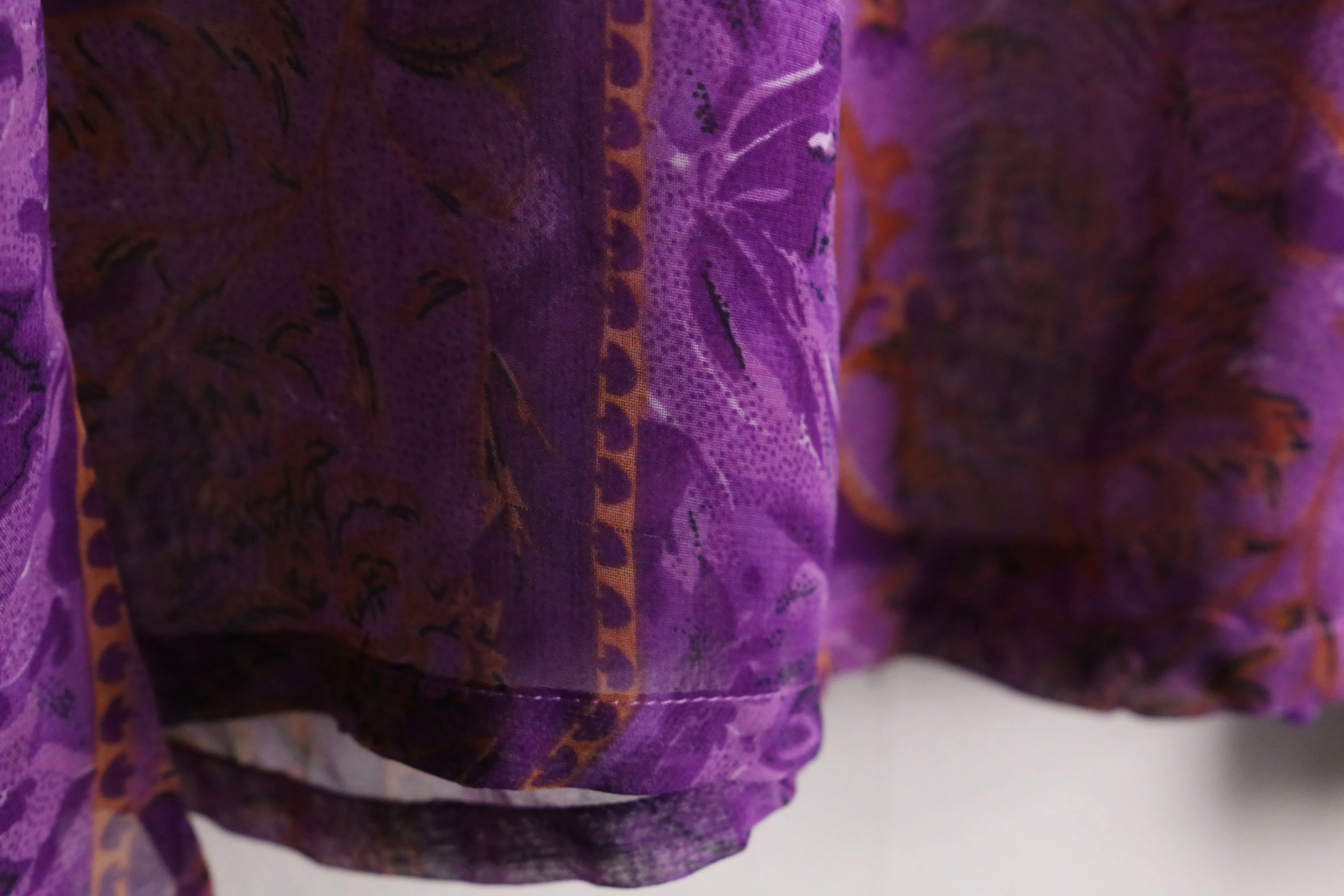 purple artistic pattern L/S shirt