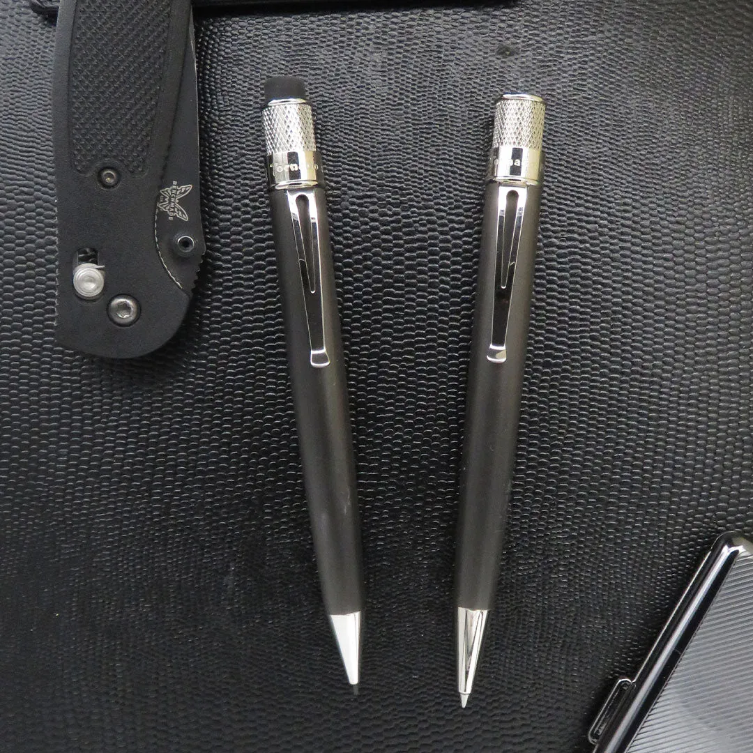Retro 51 Tornado Black Nickel Platinum Mechanical Pencil