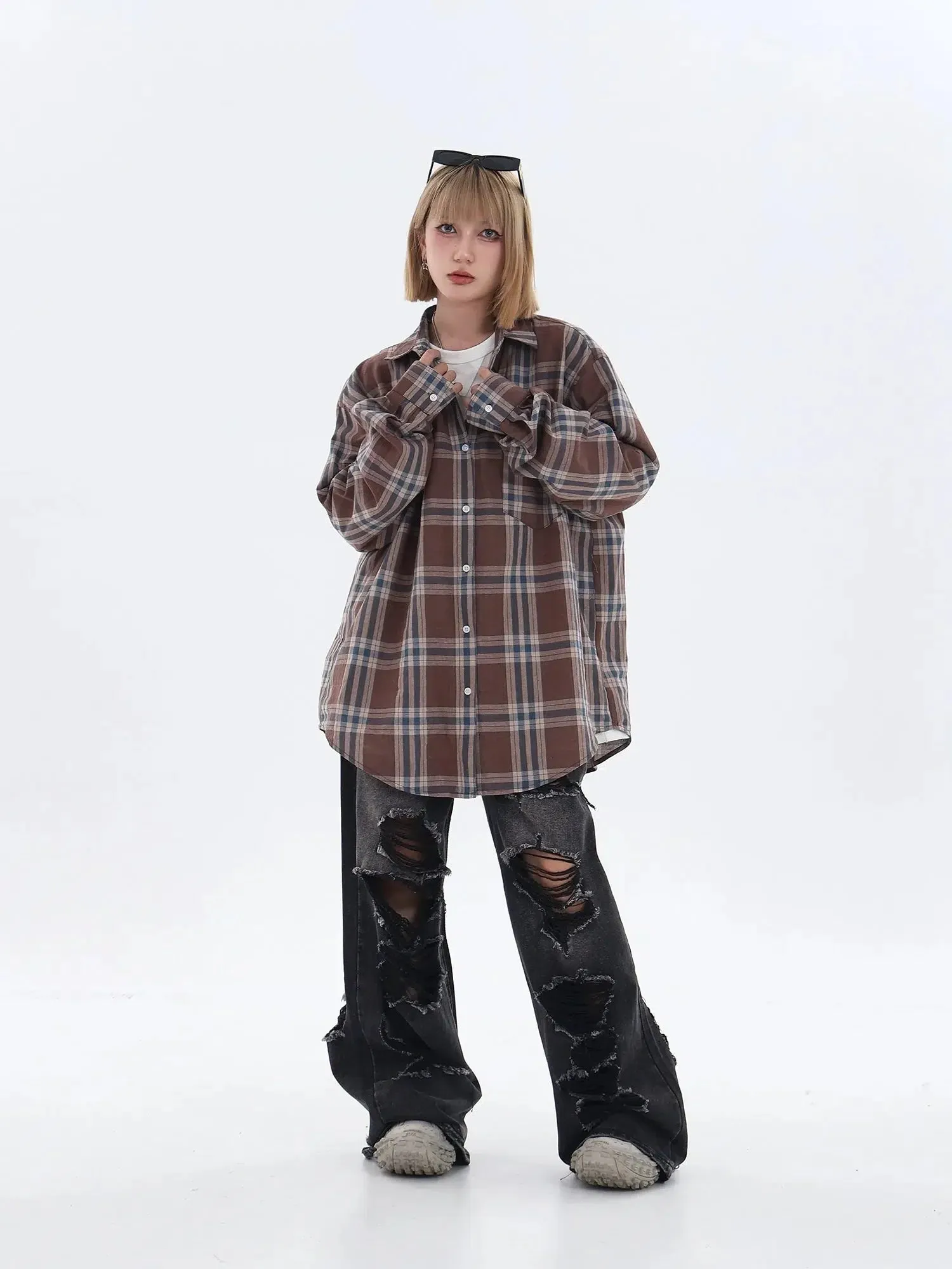 Retro Plaid Casual Shirt