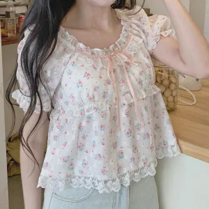 Rosie May     Top Kawaii Academia Y2K Cottagecore Coquette Fairycore Dollette Princesscore