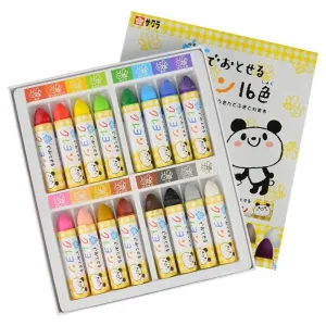 SAKURA WYL16 round head washable crayon crayon 16 colors set painting drawing tools