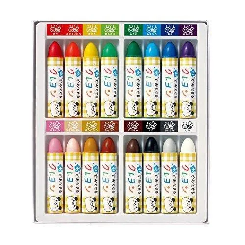 SAKURA WYL16 round head washable crayon crayon 16 colors set painting drawing tools